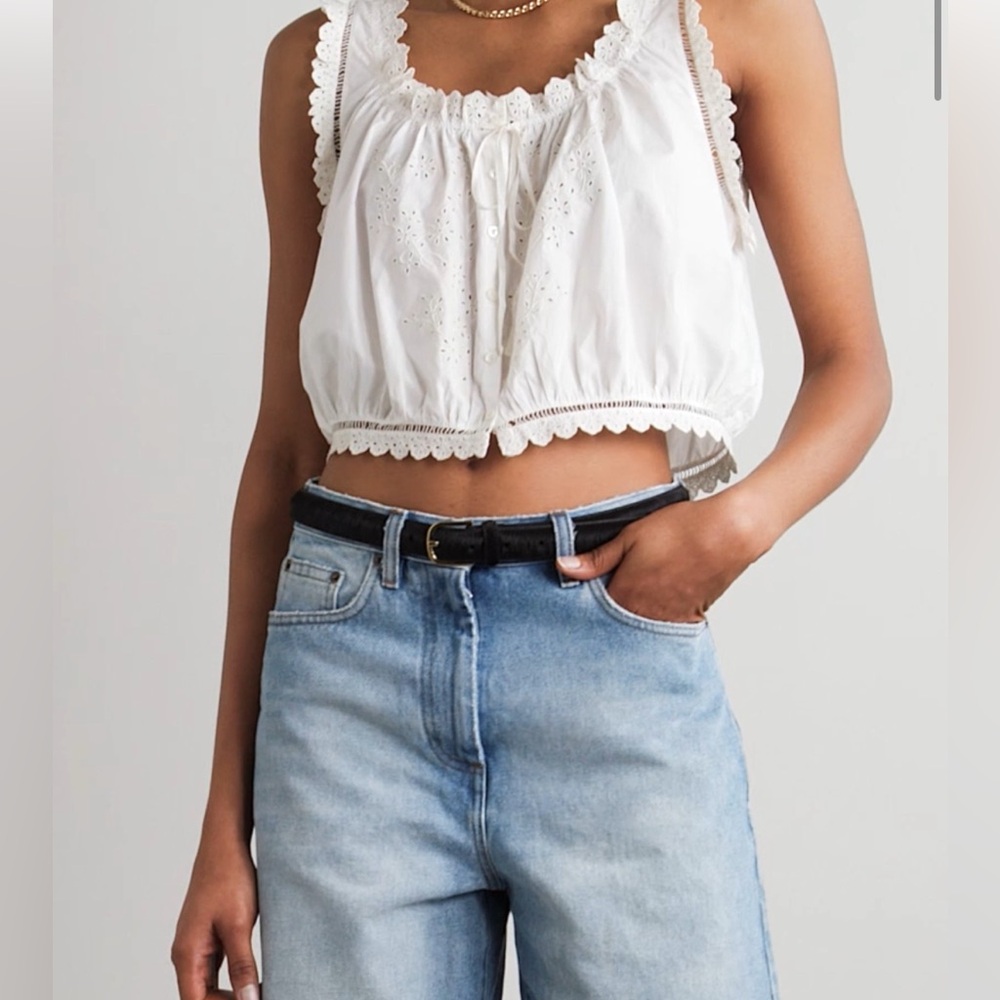 Doen White Eyelet Blouse